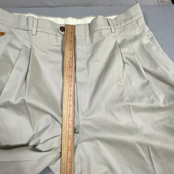 VTG‎ Steve Stricker Golf Pant Men 38x32 Beige Tee Pocket Chino Straight Pleated - Picture 4 of 16
